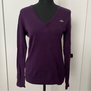 Lacoste V neck sweater size 40